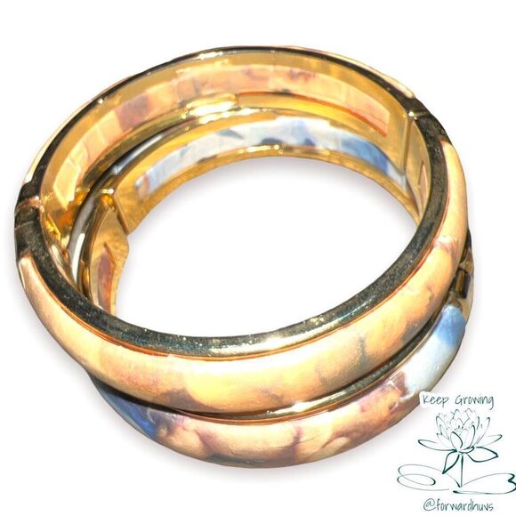 Hand Made Paper Wrapped Fine Art Bracelets x 2 - Picture 5 of 10